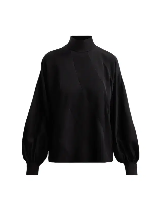 Zimmermann Women's Bias Mock Turtleneck Blouse - Black