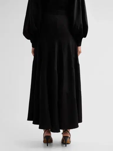 Zimmermann Women's Bias Maxi Skirt - Black - Size 10 | Thumbnail 3