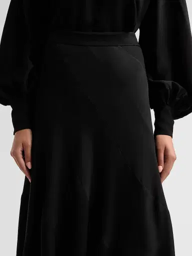 Zimmermann Women's Bias Maxi Skirt - Black - Size 10 | Thumbnail 5