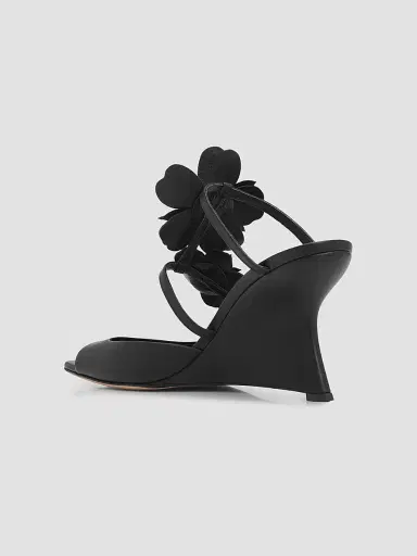 Zimmermann Women's Belara 85MM Floral Leather Wedge Sandals | Thumbnail 4 Zimmermann Women's Belara 85MM Floral Leather Wedge Sandals | Thumbnail 4
