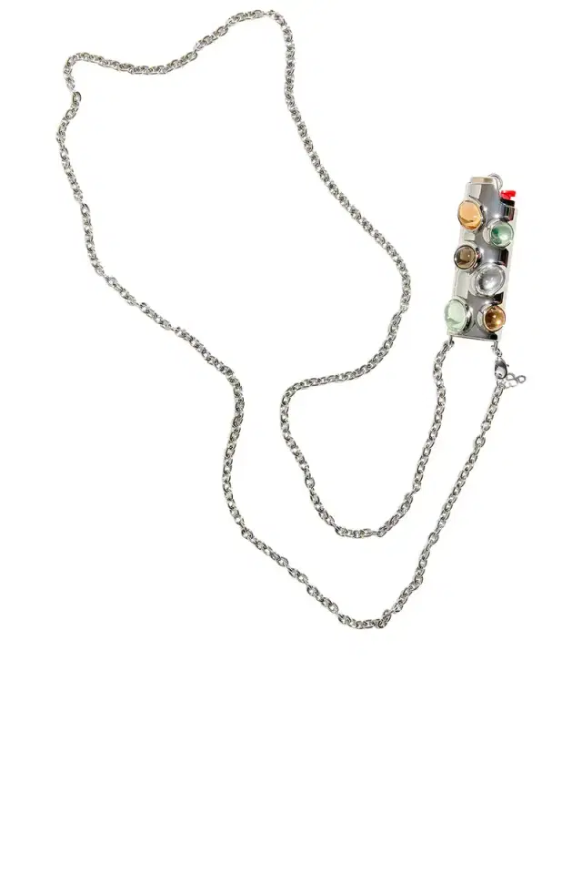 Edie Parker Gemstoned Crossbody Lighter Case