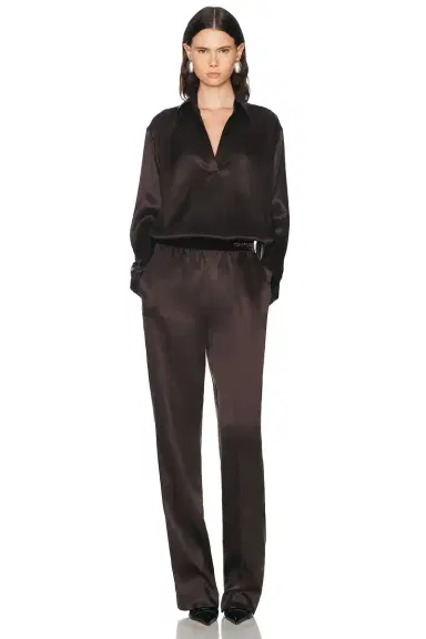 Tom Ford Silk Satin Polo Top | Thumbnail 4 Tom Ford Silk Satin Polo Top | Thumbnail 4