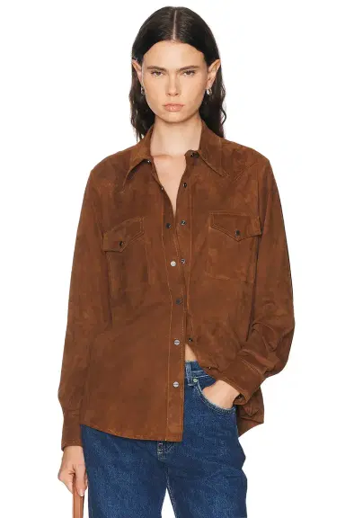 TWP Cowboy Leather Travelin Soldier Top | Thumbnail 1 TWP Cowboy Leather Travelin Soldier Top | Thumbnail 1
