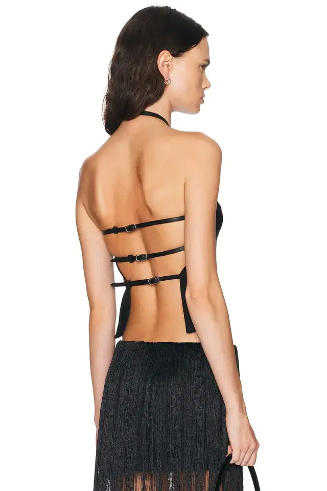 Mimchik Triple Belt Halter Top