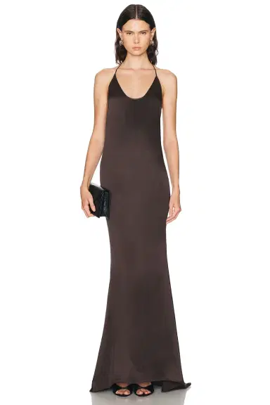 Tom Ford Silk Satin Halterneck Evening Dress | Thumbnail 2