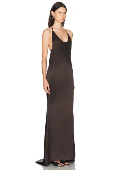 Tom Ford Silk Satin Halterneck Evening Dress | Thumbnail 3