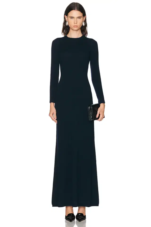 TOM FORD Cashmere Silk Long Crewneck Dress