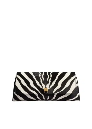 Khaite Audrey Clutch In Zebra Print Haircalf | Thumbnail 1 Khaite Audrey Clutch In Zebra Print Haircalf | Thumbnail 1