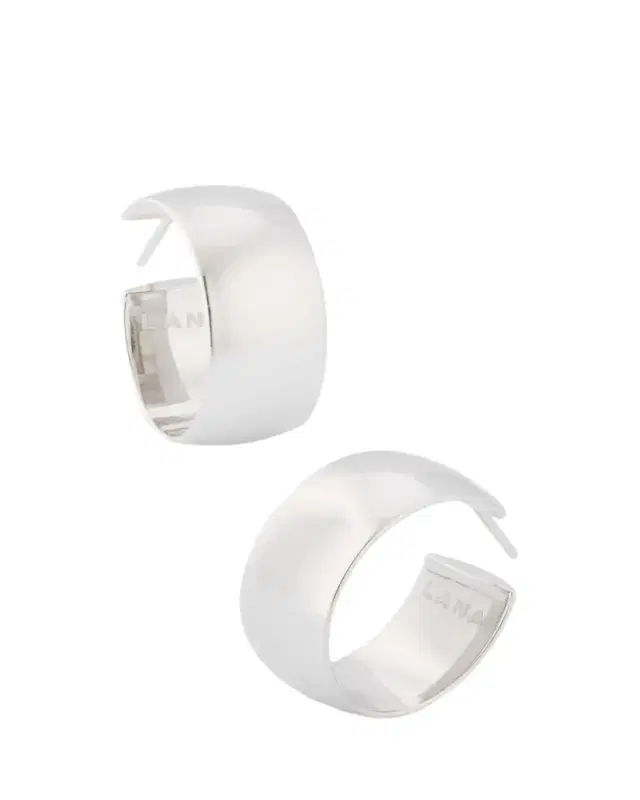Lana 14K Gold 25mm Curved Bold Hollow Hoops