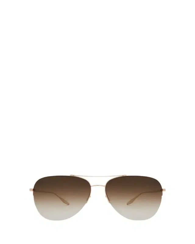 BARTON PERREIRA Chevalier Brown Titanium Aviator Sunglasses