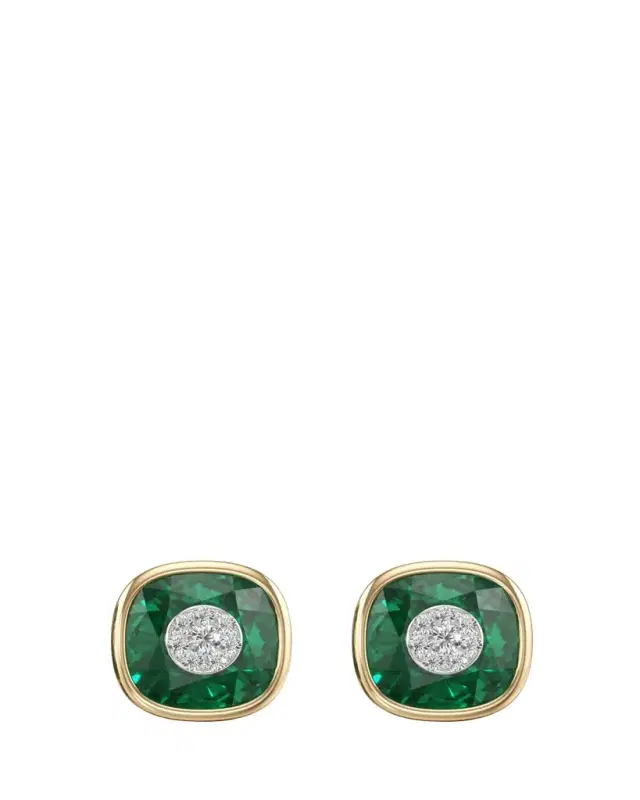 Bhansali One Collection 10mm Fusion Cushion Earrings