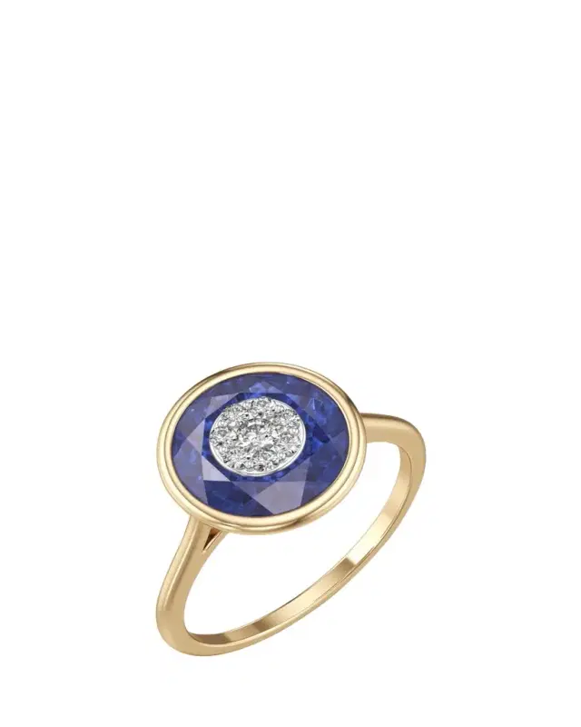 Bhansali 18K Fusion Stone and Brilliant Diamond Ring, Size
