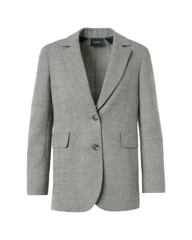 Akris Alvina Prince Of Wales Single-Breasted Jacket