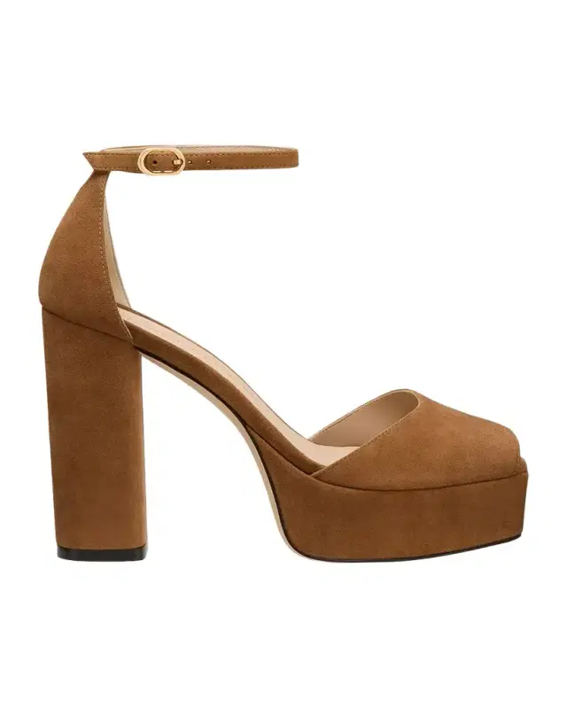 Stuart Weitzman 110mm Sabrina Suede Platform Sandals