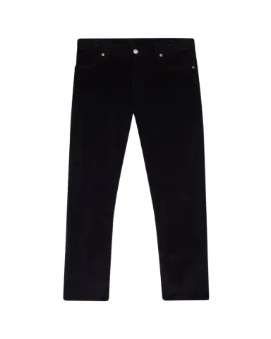 Zegna Men's Dark Gray Corduroy Straight-Leg Jeans | Thumbnail 1
