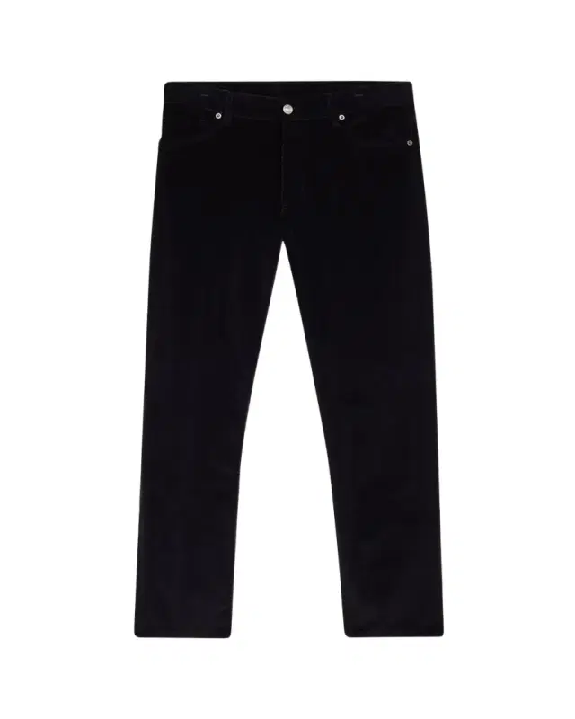 ZEGNA Men's Dark Gray Corduroy Straight-Leg Jeans