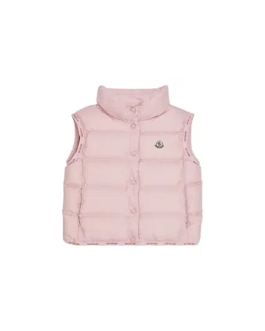 Moncler Girl's Badia Logo Tape Puffer Vest, Size 8-14 | Thumbnail 1