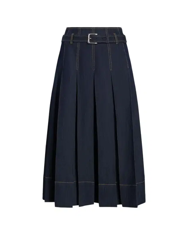 Cinq a Sept Rylee Pleated A-Line Midi Skirt