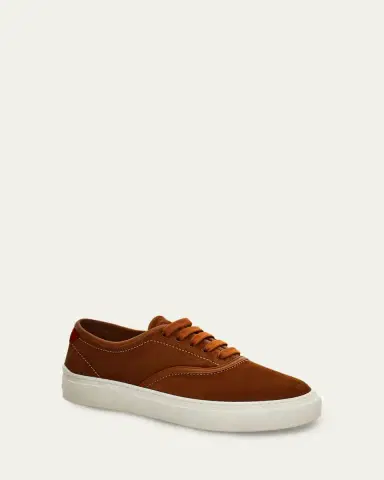 Ferragamo Men's Sunset Suede Low-Top Sneakers | Thumbnail 2