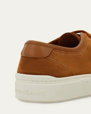 Ferragamo Men's Sunset Suede Low-Top Sneakers | Thumbnail 3