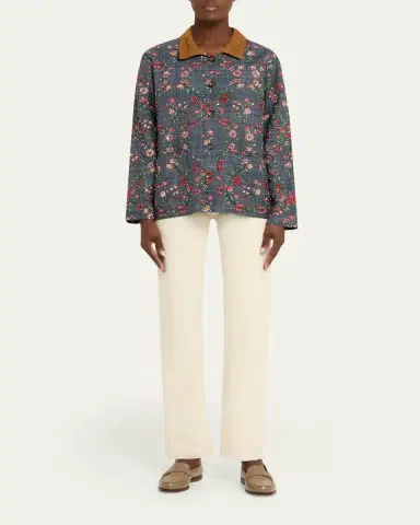 Kartik Research Palampore Floral Embroidered Chore Jacket | Thumbnail 2