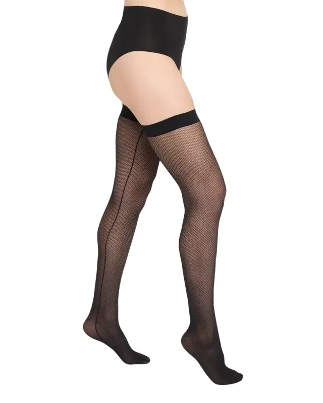 Wolford Backseam Illusion Net Stay-Ups