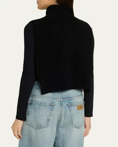 Maison Margiela Cropped Wool-Blend Sweater Vest | Thumbnail 3