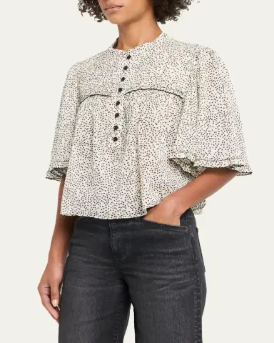 Etoile Isabel Marant Douna Polka-Dot Blouse | Thumbnail 4