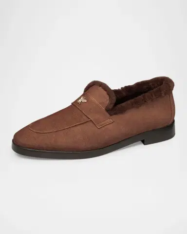 Bougeotte Suede and Shearling Loafers | Thumbnail 2 Bougeotte Suede and Shearling Loafers | Thumbnail 2
