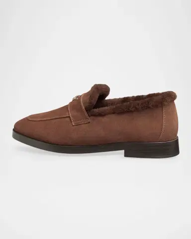 Bougeotte Suede and Shearling Loafers | Thumbnail 4 Bougeotte Suede and Shearling Loafers | Thumbnail 4