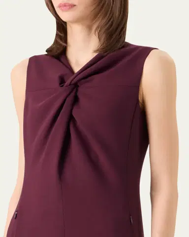 Akris Sleeveless Twisted Knot Wool Double-Face Midi Dress | Thumbnail 4 Akris Sleeveless Twisted Knot Wool Double-Face Midi Dress | Thumbnail 4