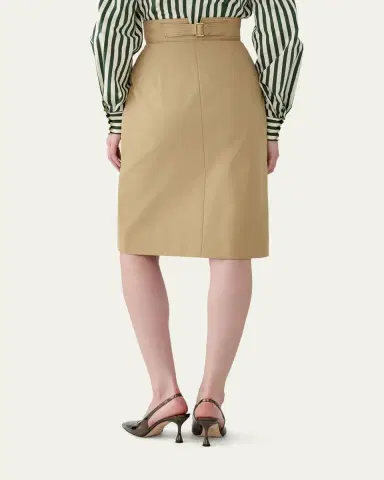 Carolina Herrera Belted Cotton Pencil Skirt | Thumbnail 3 Carolina Herrera Belted Cotton Pencil Skirt | Thumbnail 3
