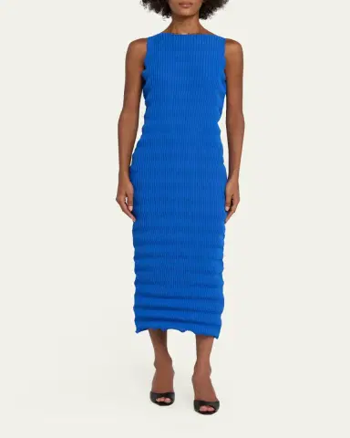 Issey Miyake Spring Plisse Sleeveless Midi Dress | Thumbnail 2
