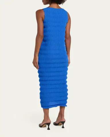 Issey Miyake Spring Plisse Sleeveless Midi Dress | Thumbnail 3