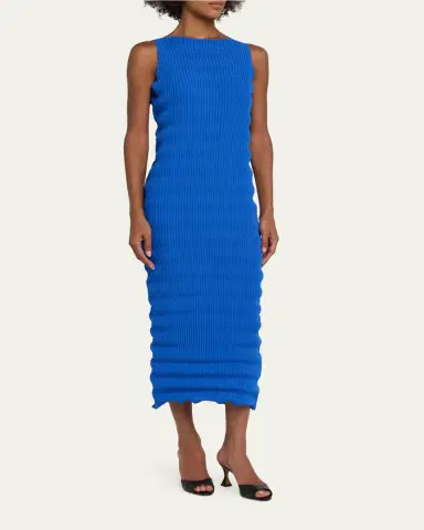 Issey Miyake Spring Plisse Sleeveless Midi Dress | Thumbnail 4