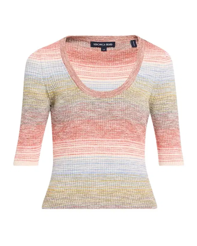 Veronica Beard Archibald Striped Knit Pullover