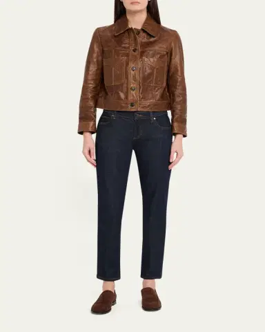 Nili Lotan Susannah Short Leather Jacket | Thumbnail 2 Nili Lotan Susannah Short Leather Jacket | Thumbnail 2