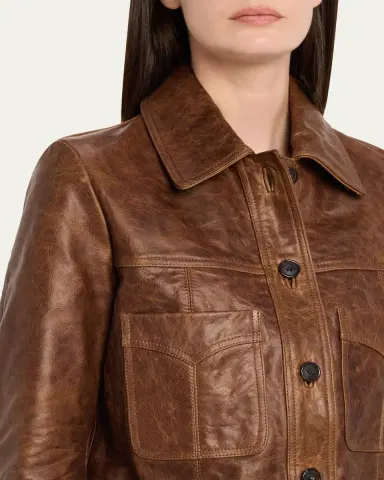 Nili Lotan Susannah Short Leather Jacket | Thumbnail 5 Nili Lotan Susannah Short Leather Jacket | Thumbnail 5