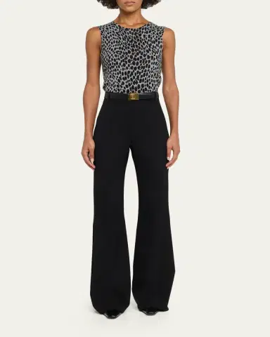 Nili Lotan Nessa Cheetah Cashmere Sweater Tank | Thumbnail 2 Nili Lotan Nessa Cheetah Cashmere Sweater Tank | Thumbnail 2