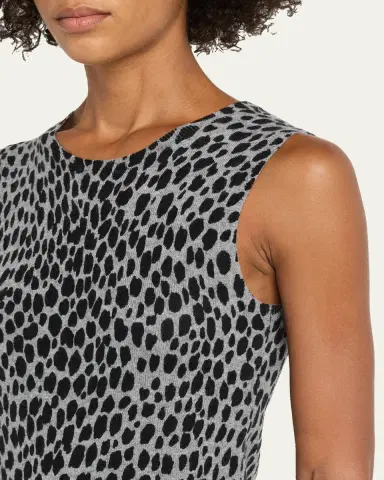 Nili Lotan Nessa Cheetah Cashmere Sweater Tank | Thumbnail 5 Nili Lotan Nessa Cheetah Cashmere Sweater Tank | Thumbnail 5