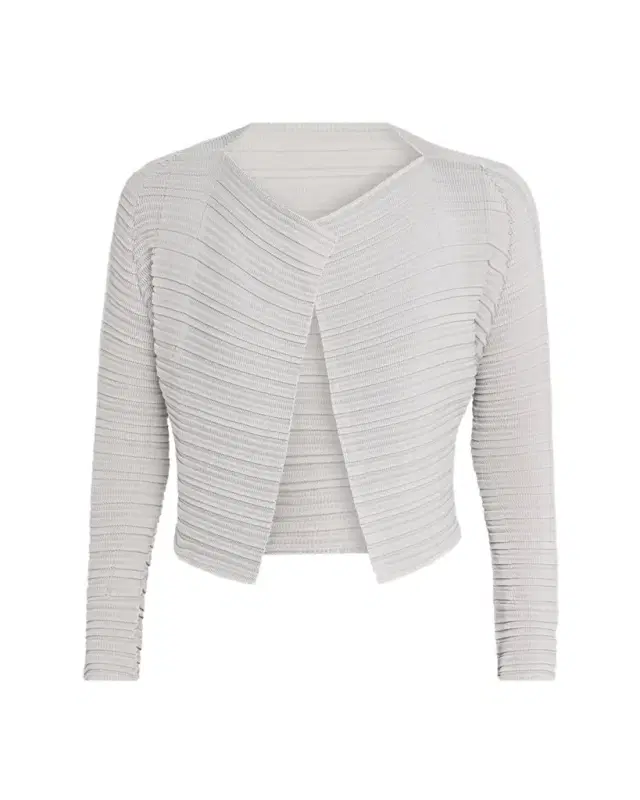 Issey Miyake Jiggly Pleated Plisse Open Cardigan