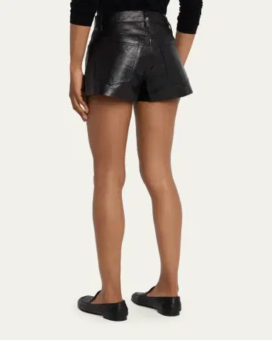 RE/DONE Leather A-Line Shorts | Thumbnail 3 RE/DONE Leather A-Line Shorts | Thumbnail 3