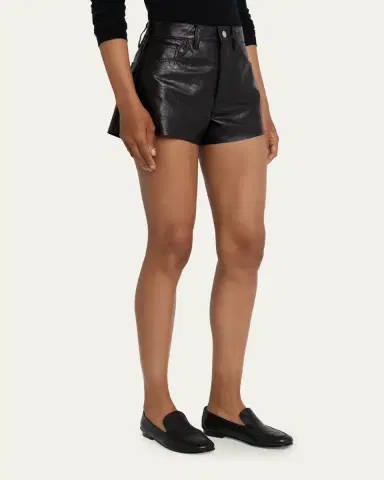 RE/DONE Leather A-Line Shorts | Thumbnail 4 RE/DONE Leather A-Line Shorts | Thumbnail 4