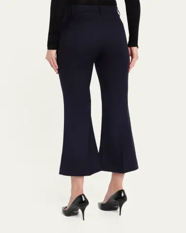 Stella McCartney Mid-Rise Wool Kickflare Crop Pants | Thumbnail 3