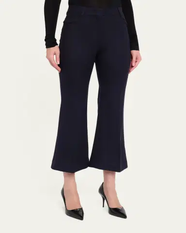 Stella McCartney Mid-Rise Wool Kickflare Crop Pants | Thumbnail 4