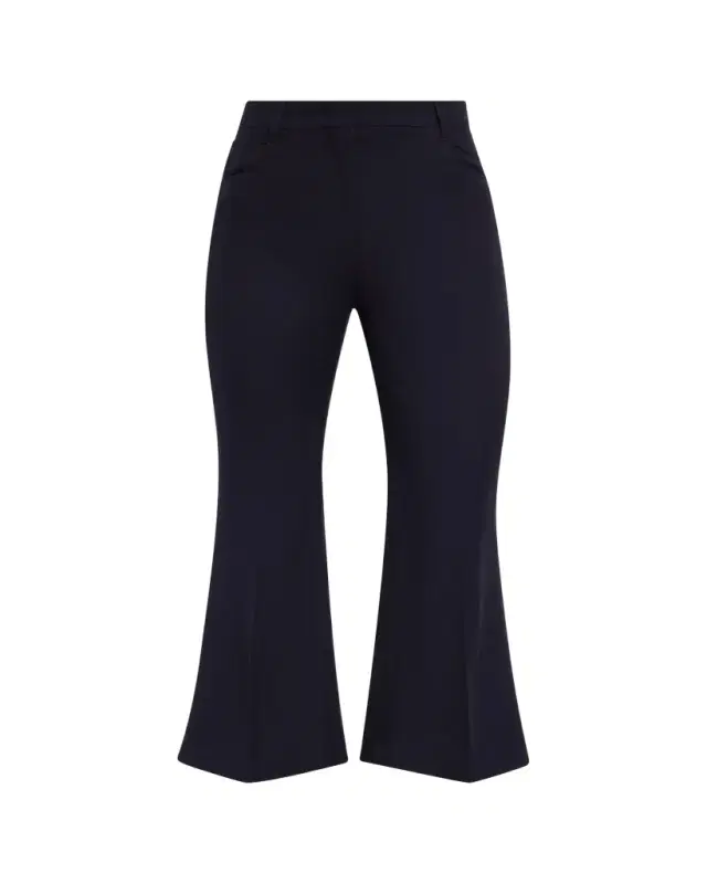 Stella McCartney Mid-Rise Wool Kickflare Crop Pants