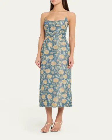 Markarian Cypress Dusk Strapless Column Midi Dress | Thumbnail 4 Markarian Cypress Dusk Strapless Column Midi Dress | Thumbnail 4