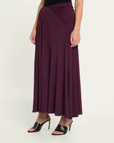 Rabanne Ruched Jersey A-Line Maxi Skirt | Thumbnail 4