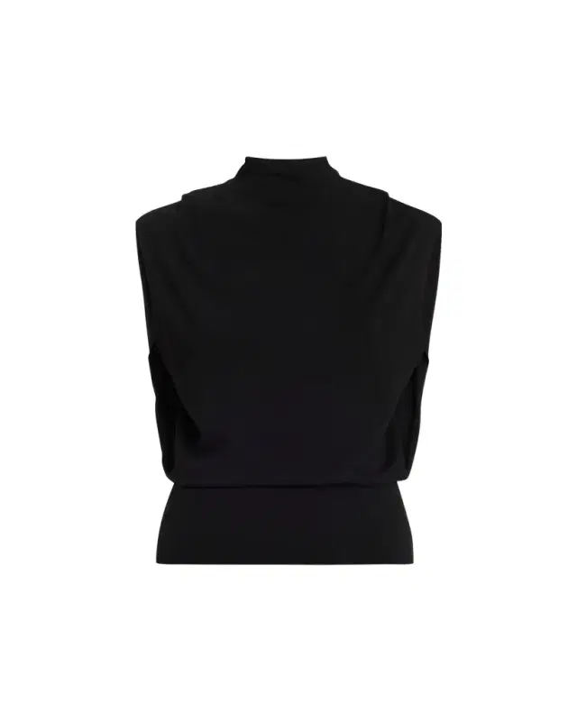 SIMKHAI Juli Draped High-Neck Top