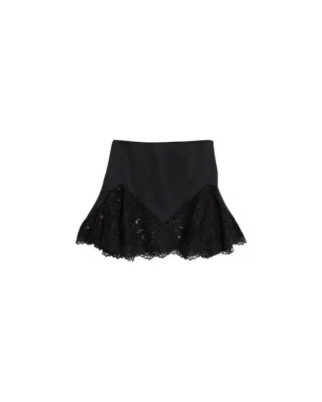 Stella McCartney Lace-Trim Satin Mini Skirt